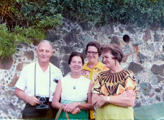 1974 circa-Dr and Margaret  Rhue with Razzano sisters St John_a